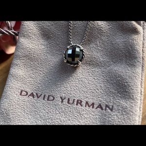 David Yurman Silver and Black Necklace
